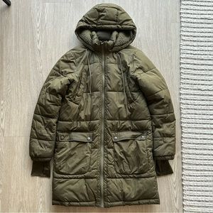 AE Puffer Parka Winter Coat (Olive Green)